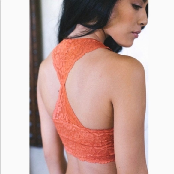 Free People Galloon Coral Lace Racerback Bralette - Picture 2 of 5